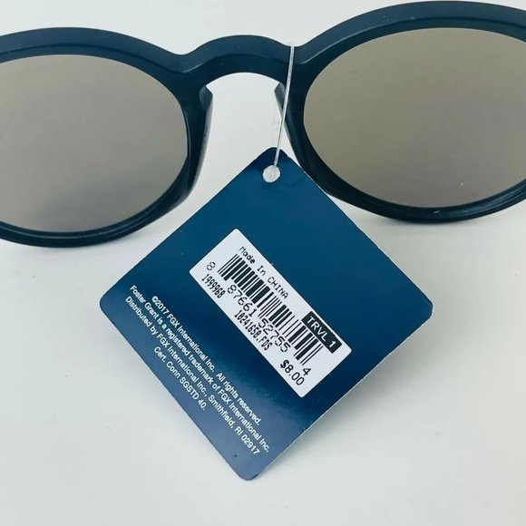 SG00682 Classic Sunglasses For Unisex Round, 100% UVA/UVB Protection Black - Picture 6 of 7